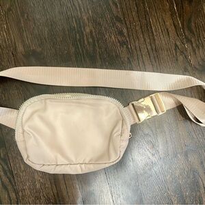 Anthropologie Cream Mesh Interior Bag